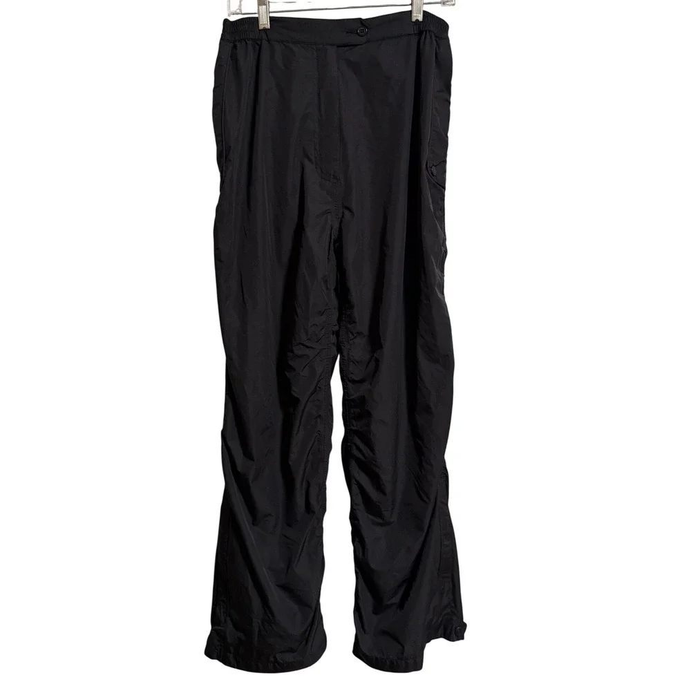 Glen Echo Golf Mens Black Mesh Lined Track Pants Windbreaker Ankle Zip Size‎ L
